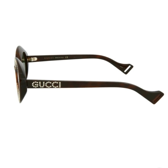GUCCI HAVANA OVAL CIRCLE SUNGLASSES NEW WITH CASE - Picture 2 of 7